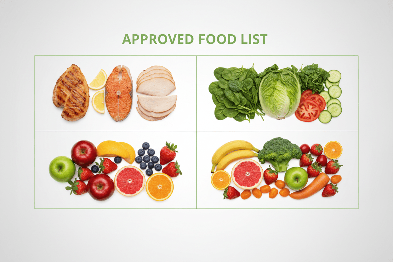 Slenderiix Approved Food List - DualDrops.com