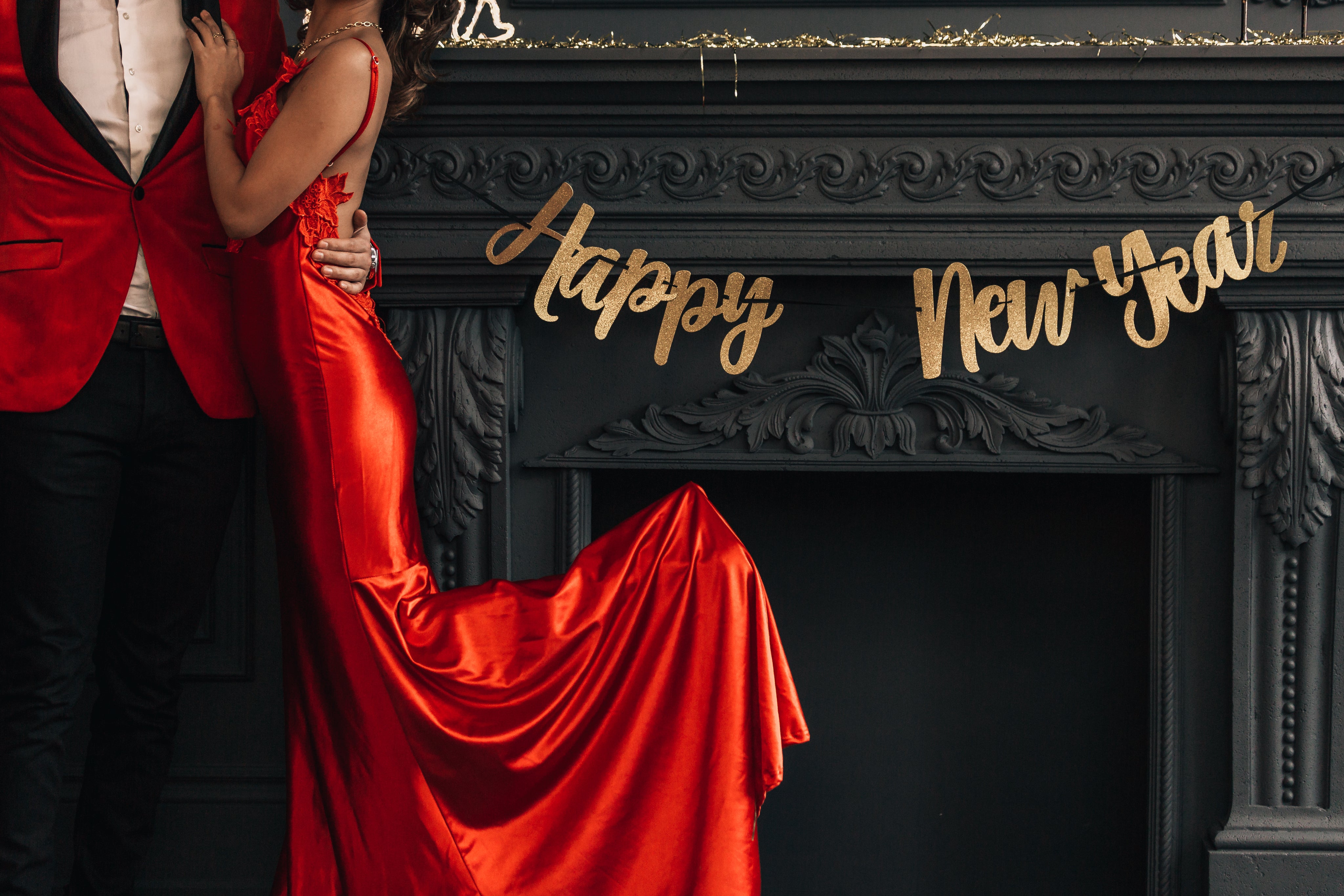 Couple Happy New Year Celebration 